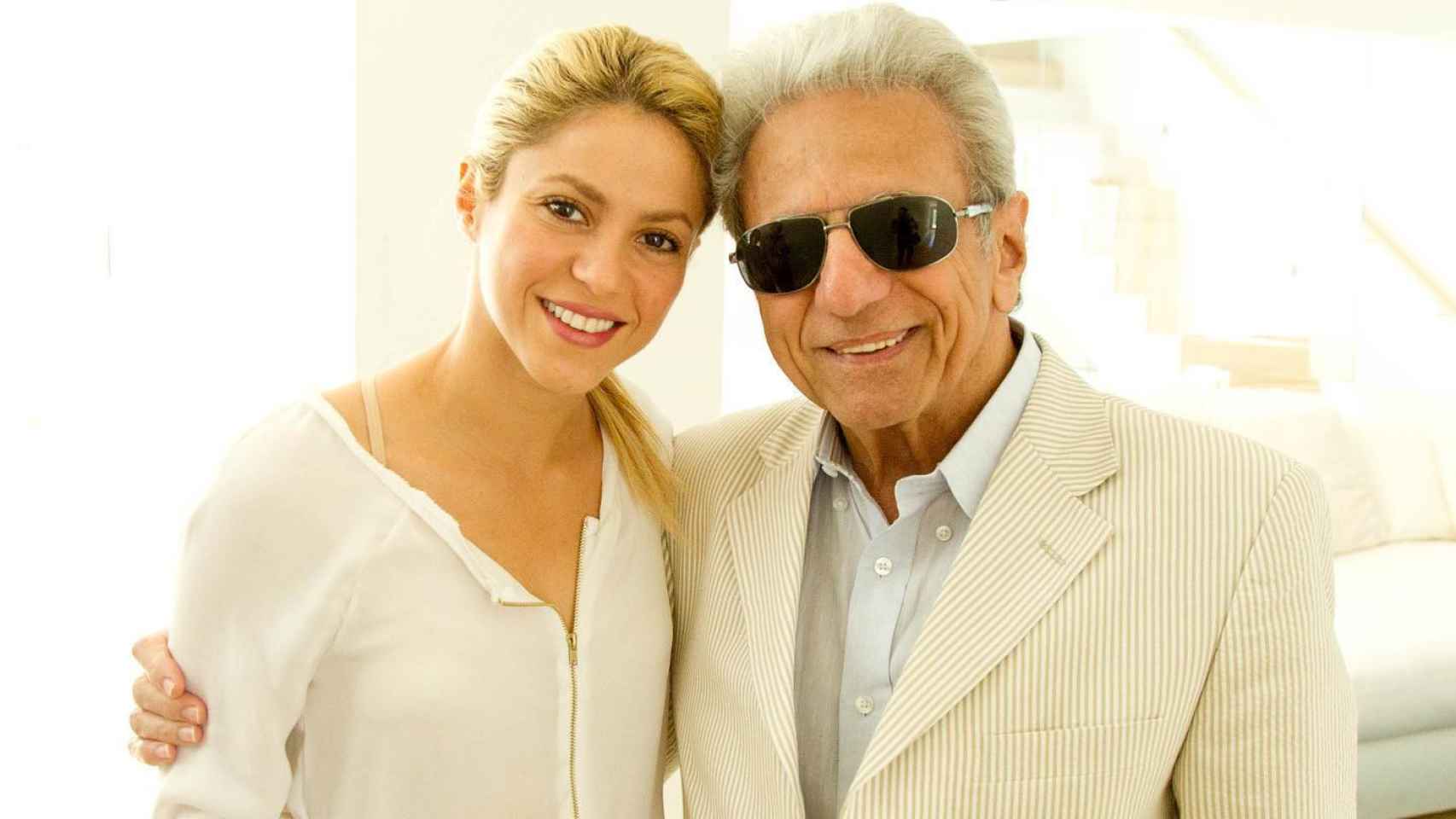 Shakira y su padre, William Mebarak, en una imagen compartida en Instagram.