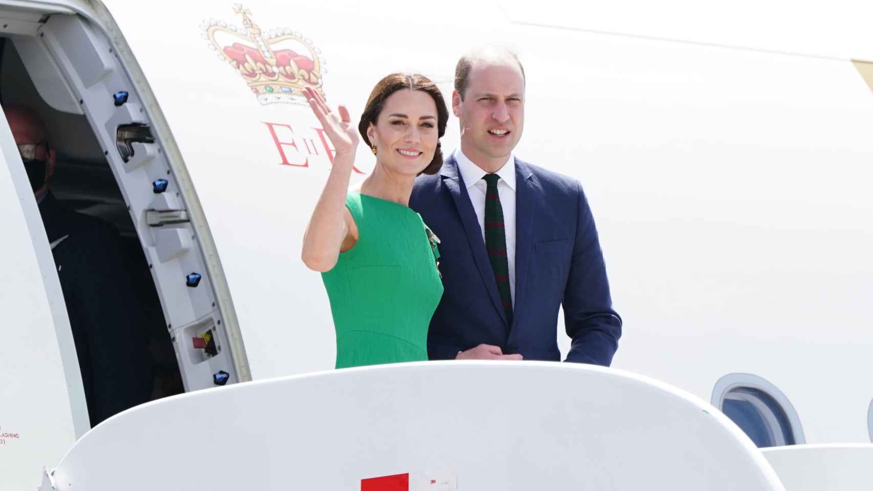 Kate Middleton y el príncipe Guillermo durante su gira por el Caribe en marzo de 2022.