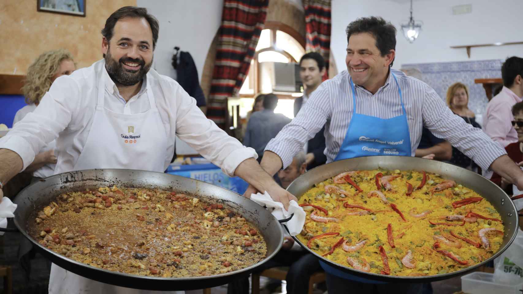 Paco Núñez y Miguel Ángel Valverde en Bolaños de Calatrava (Ciudad Real).