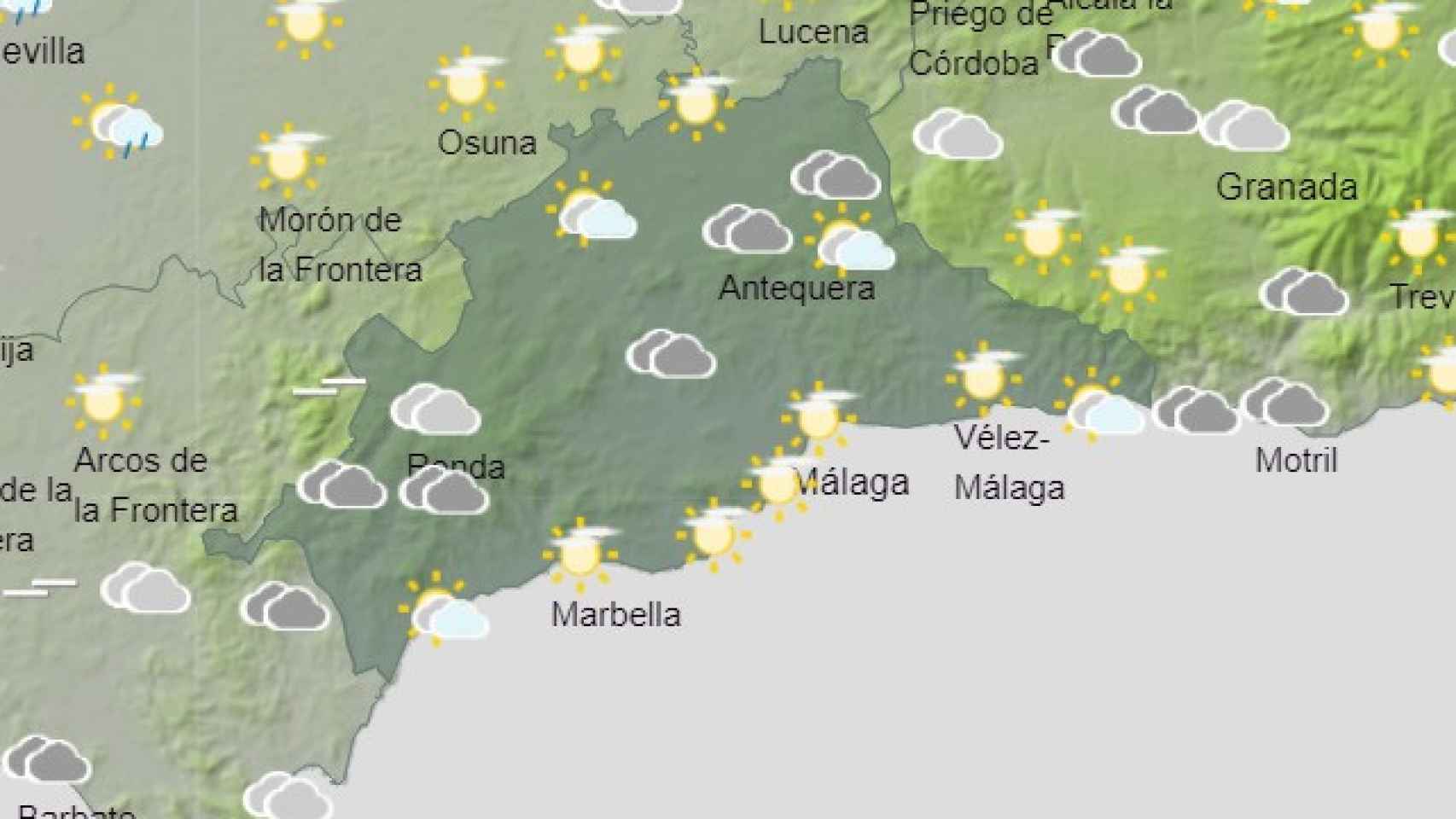 La previsión meteorológica de Aemet para hoy domingo 23 de octubre.