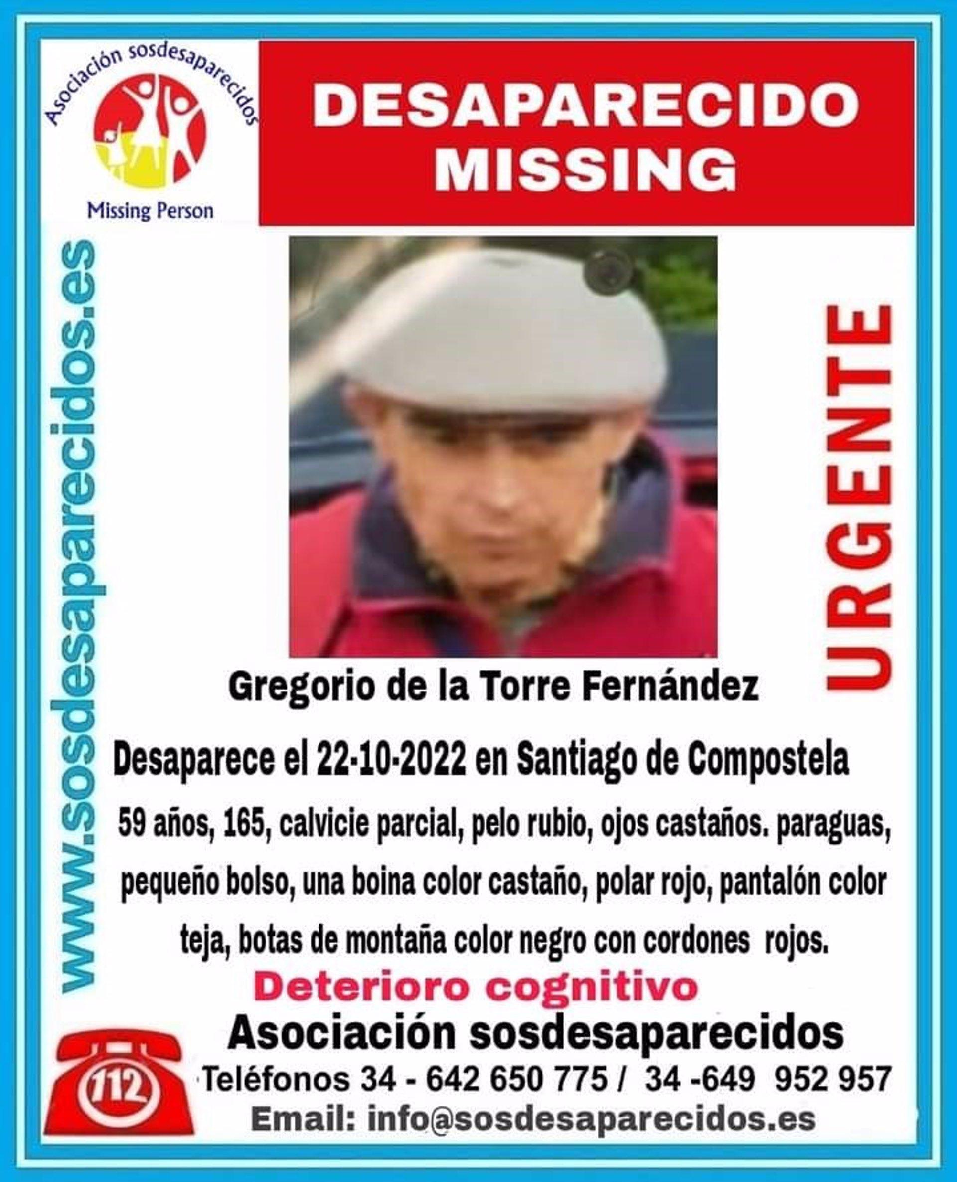 Cartel de SOS Desaparecidos.