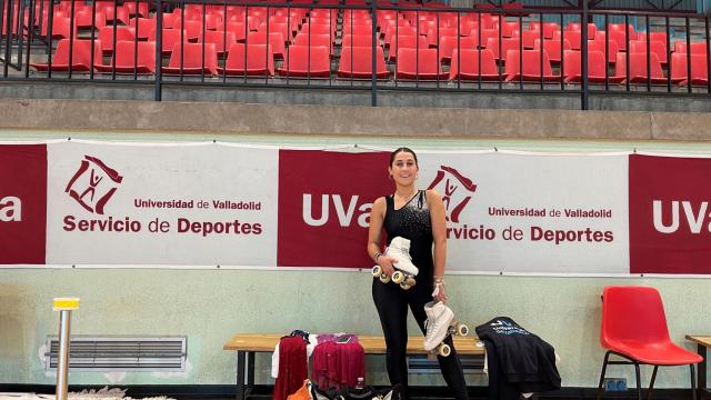 Sara González tras finalizar un entrenamiento