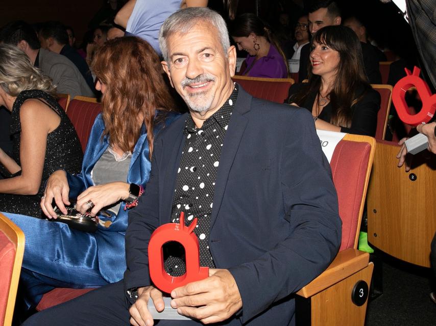Carlos Sobera, tras recibir su premio Aquí TV a Mejor Presentador.