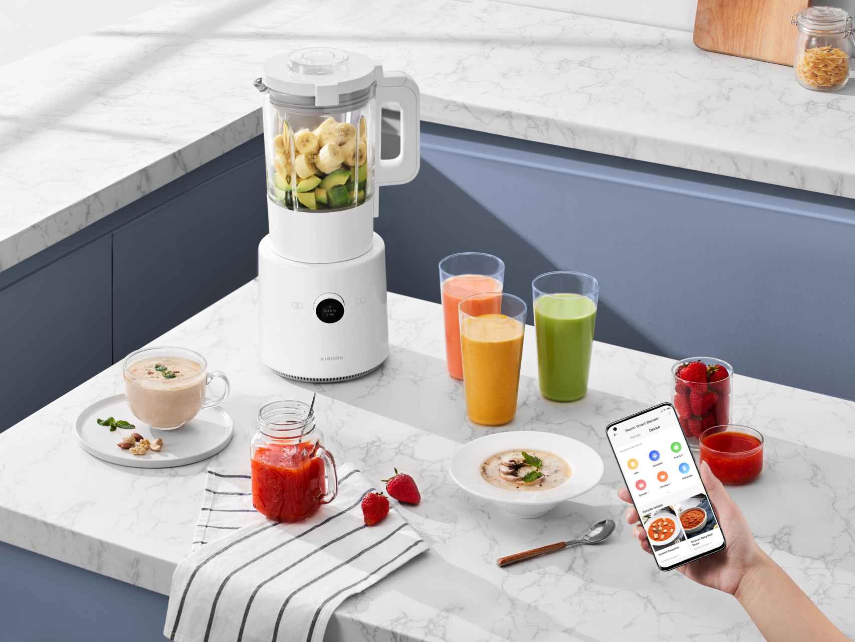 Xiaomi Smart Blender permite hacer recetas frías o calientes y programarlas desde la aplicación.