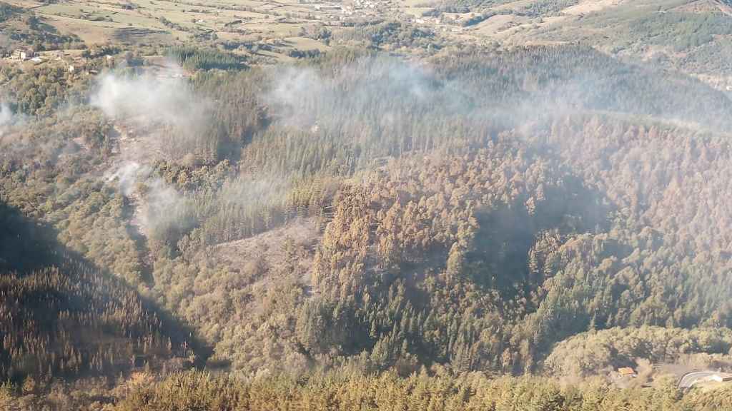 Incendio forestal en el Valle de Mena