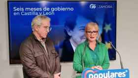 Los procuradores del PP en las Cortes por Zamora, Leticia García, y Óscar Reguera