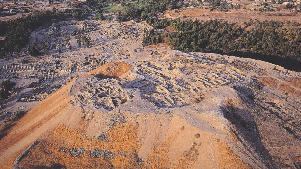 Imagen aérea del yacimiento de Beth-Shean. Foto: Dupy Tal y Moni Haramati