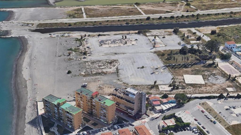 Imagen aérea de la zona donde se localiza la antigua parcela de butano, en Málaga.