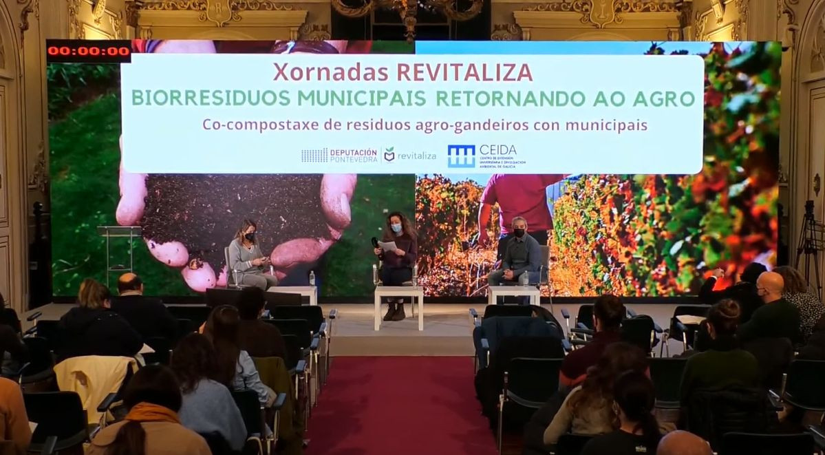 Jornadas Revitaliza de la Diputación de Pontevedra sobre agrocompostaje. Imagen: Diputación de Pontevedra