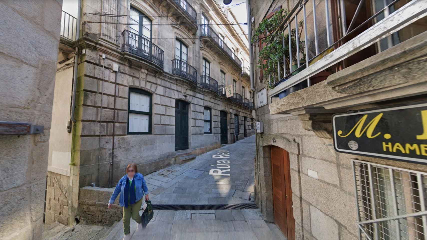 La calle Real, en el Casco Vello de Vigo.