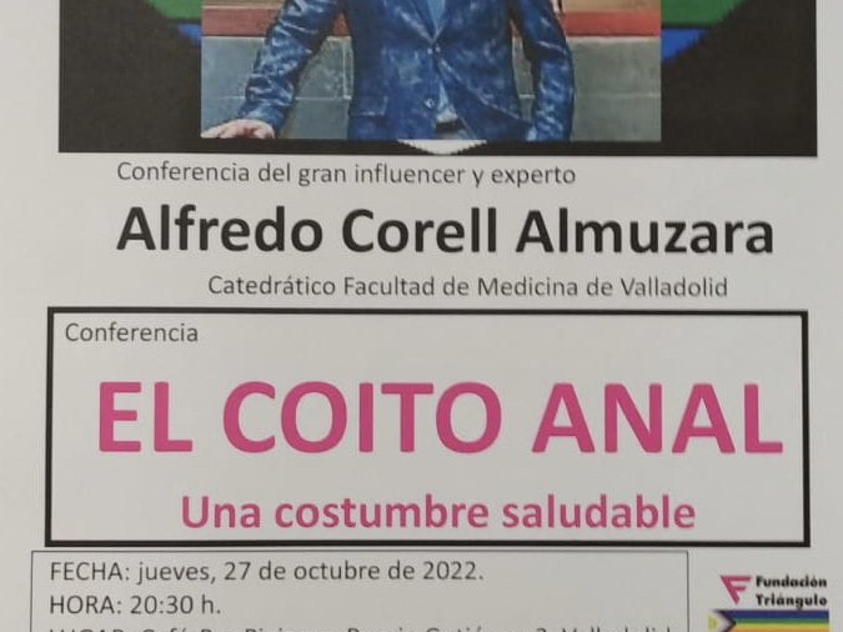 Carteles aparecidos en la Facultad de Medicina sobre una falsa conferencia de Alfredo Corell