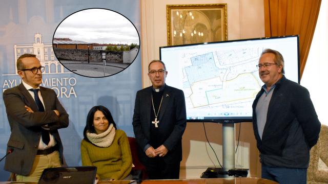 Collage de la presentación de los nuevos aparcamientos en Zamora