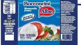 Mozzarella fresca de la marca Bocconcini de Albe