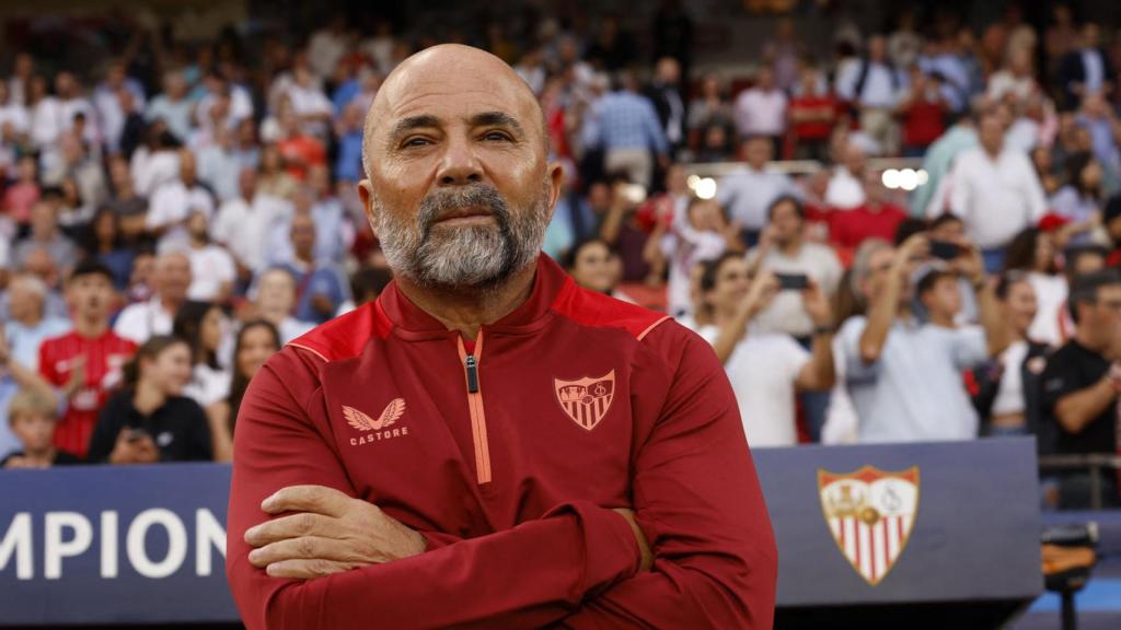 Jorge Sampaoli, en el banquillo del Sevilla