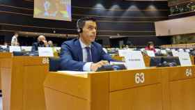 El europarlamentario del PSOE, el murciano Marcos Ros, en el Parlamento Europeo.