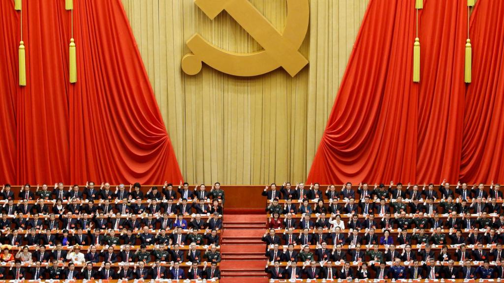 El presidente de China, Xi Jinping, durante el XX Congreso del Partido Comunista (PCCh).