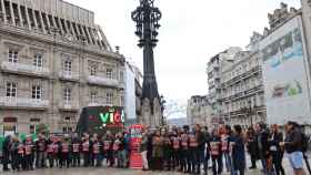 Protesta en defensa de CRTVG en Vigo.