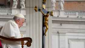 El Papa Francisco durante su audiencia semanal en El Vaticano.