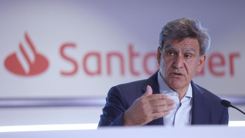 José Antonio Álvarez, consejero delegado de Santander, el miércoles durante la rueda de prensa de resultados.