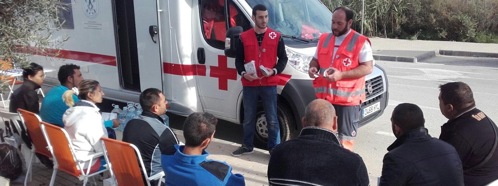 Elche estrenar la caravana de Cruz Roja en ser centro de d a m vil