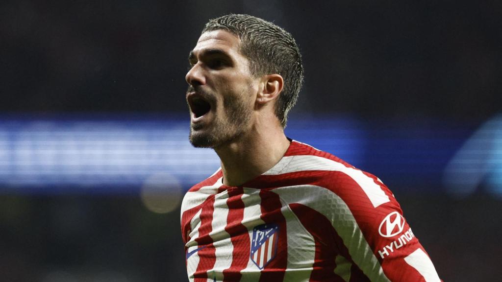 Rodrigo de Paul celebra su gol en Champions contra el Bayer Leverkusen