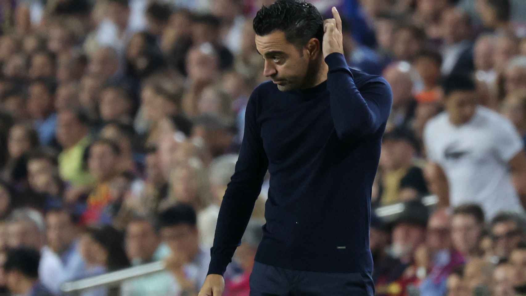 Xavi Hernández, en un partido del FC Barcelona de la temporada 2022/2023