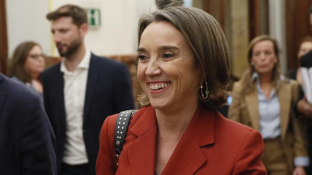 Cuca Gamarra, este miércoles en el Congreso, donde se debatieron las enmiendas de totalidad a los Presupuestos.