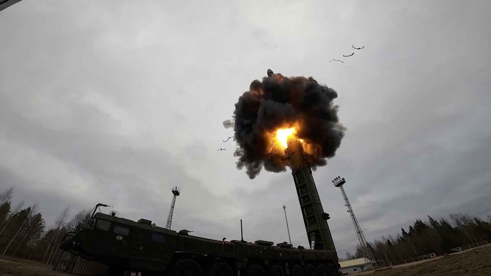 Imagen de las maniobras nucleares realizadas por Rusia.