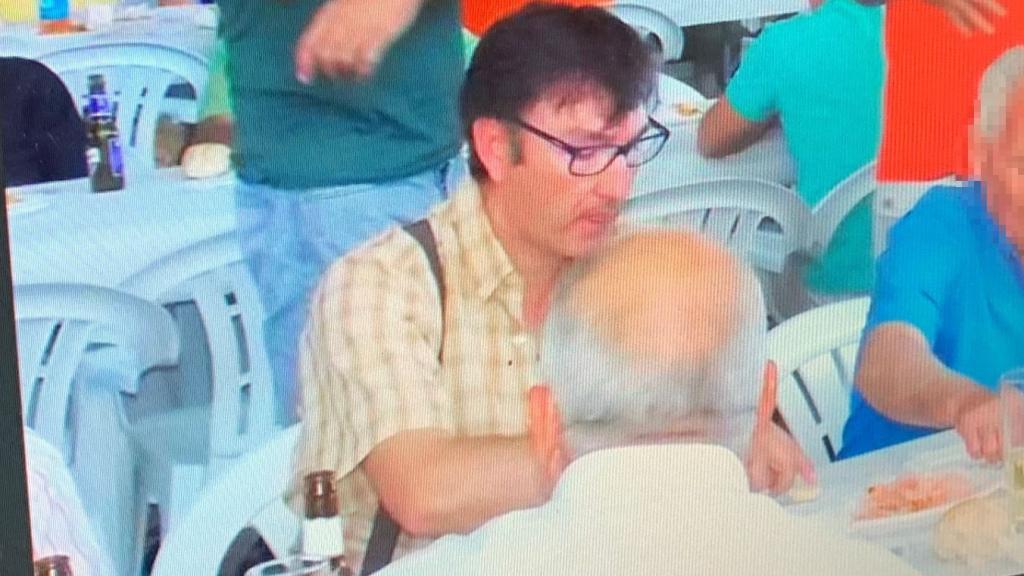 Alfonso, en la comida de mayores de las fiestas de septiembre de Villamayor de Calatrava.