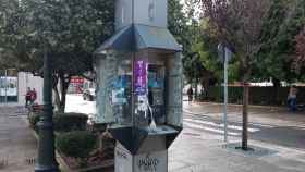 Cabina telefónica en Redondela (Pontevedra).