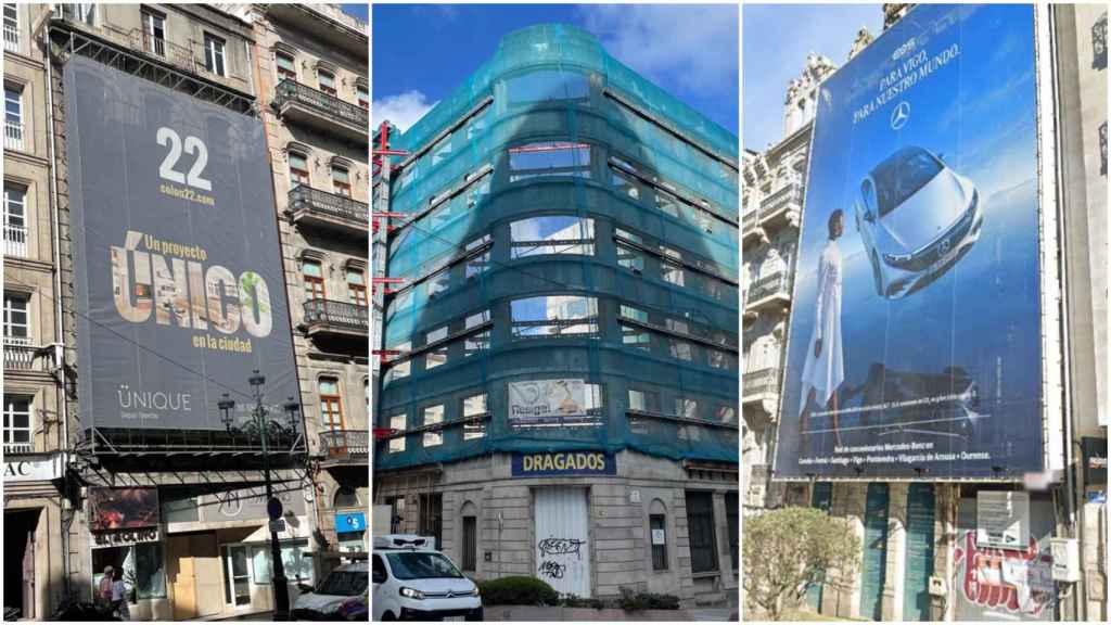 El edificio Colón 22, el Edficio Ribas y Colón 31.