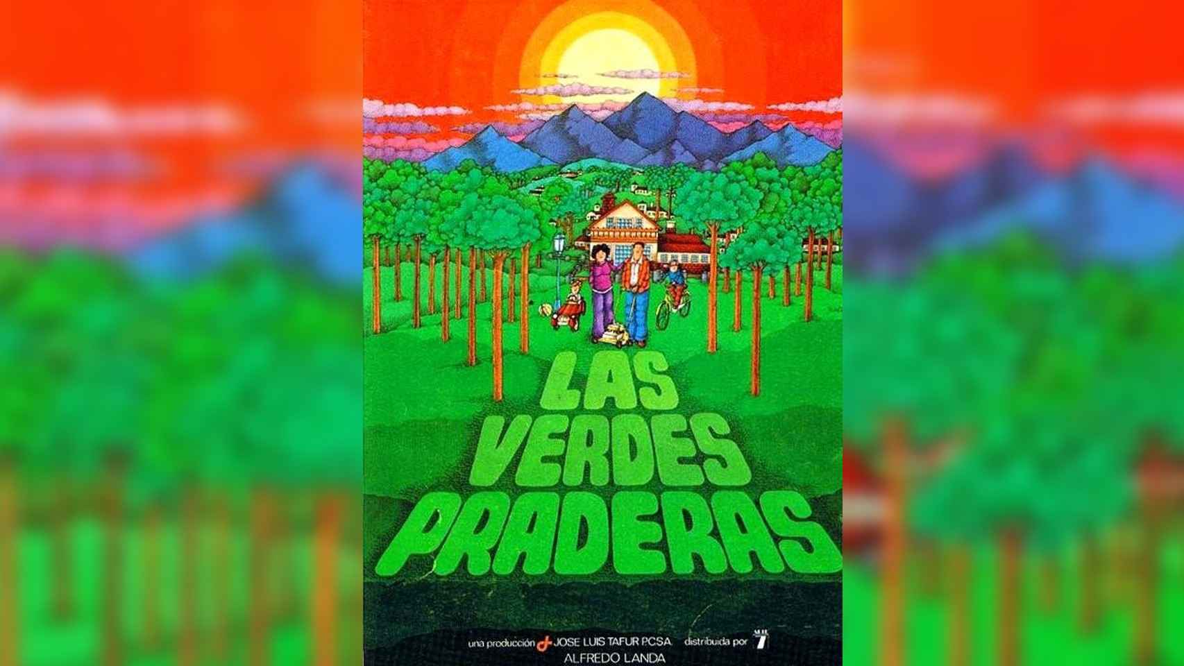 Cartel de José Ramón Sánchez para Las verdes praderas de Garci.