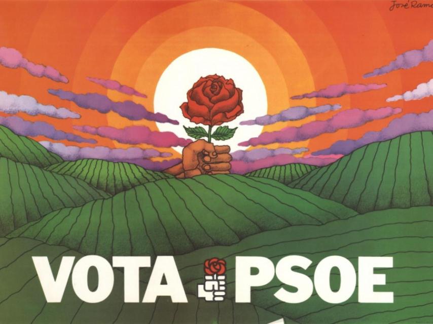 Cartel de José Ramón Sánchez para el PSOE en las elecciones generales de 1979.