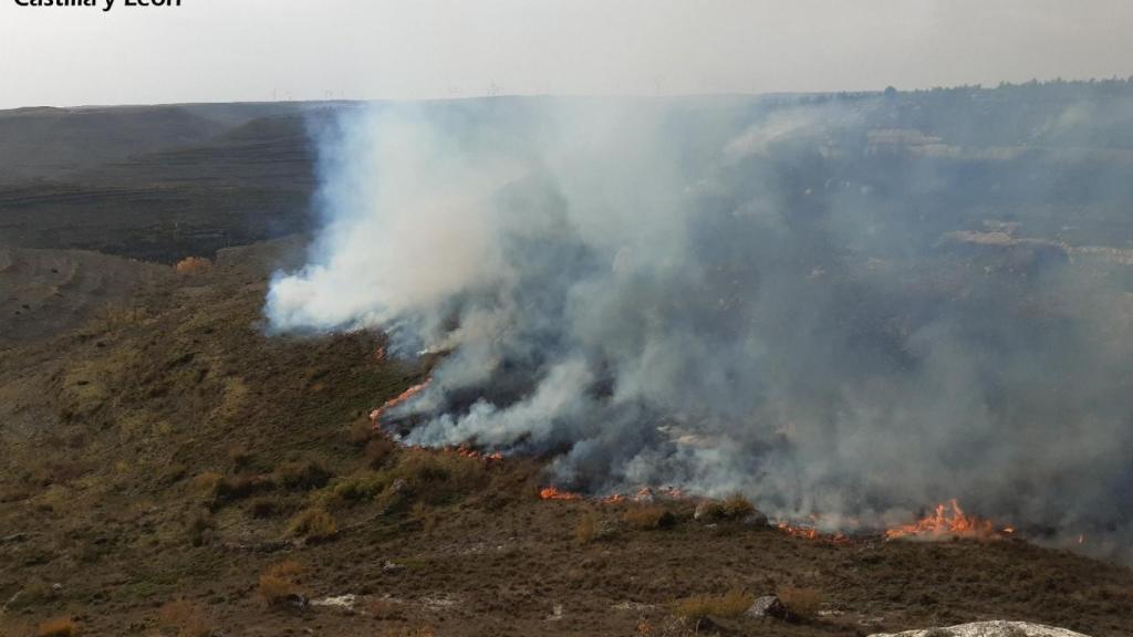 Incendio en Gredilla de Sedano