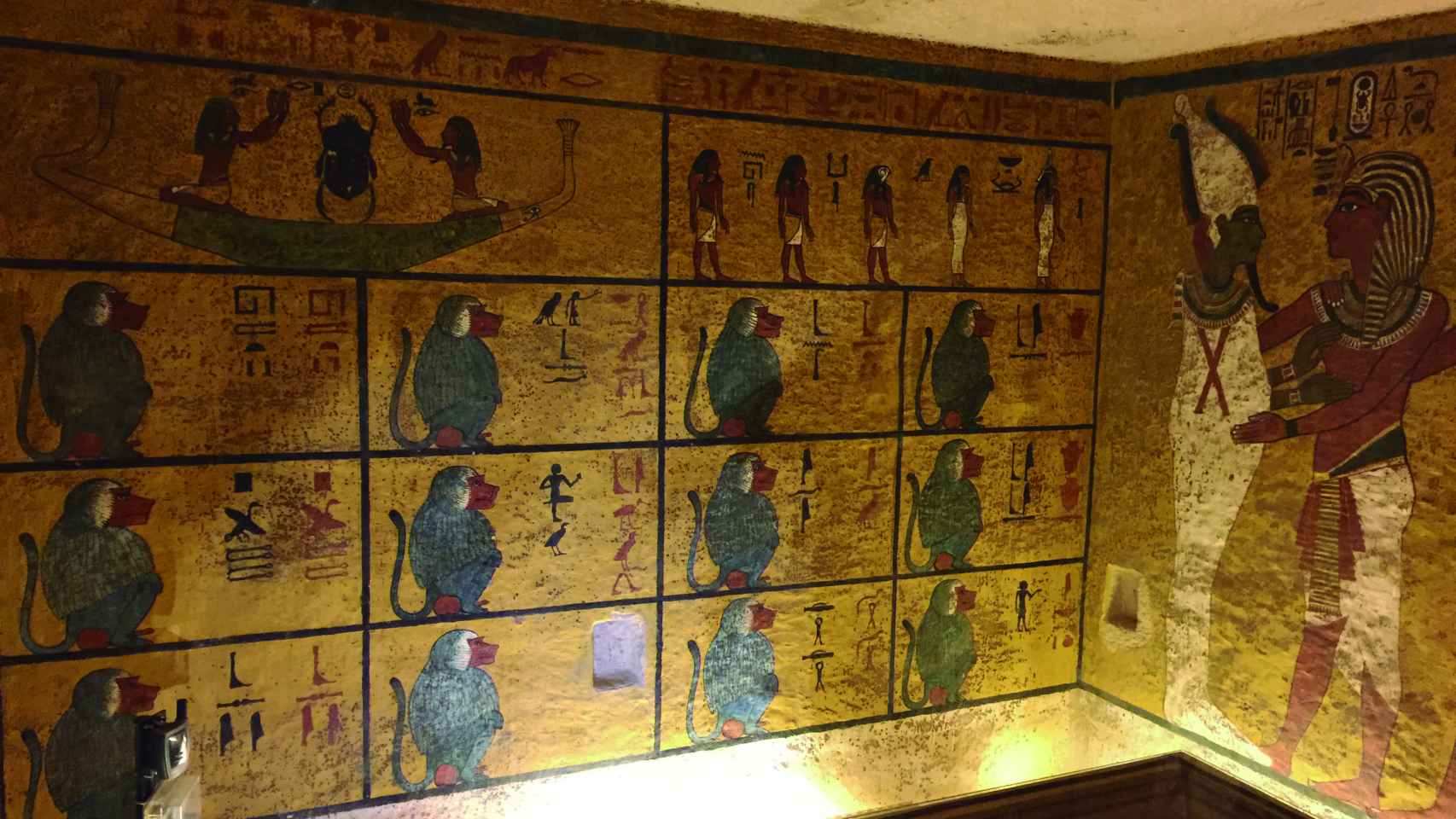 Imagen de la cámara funeraria de Tutankamón.