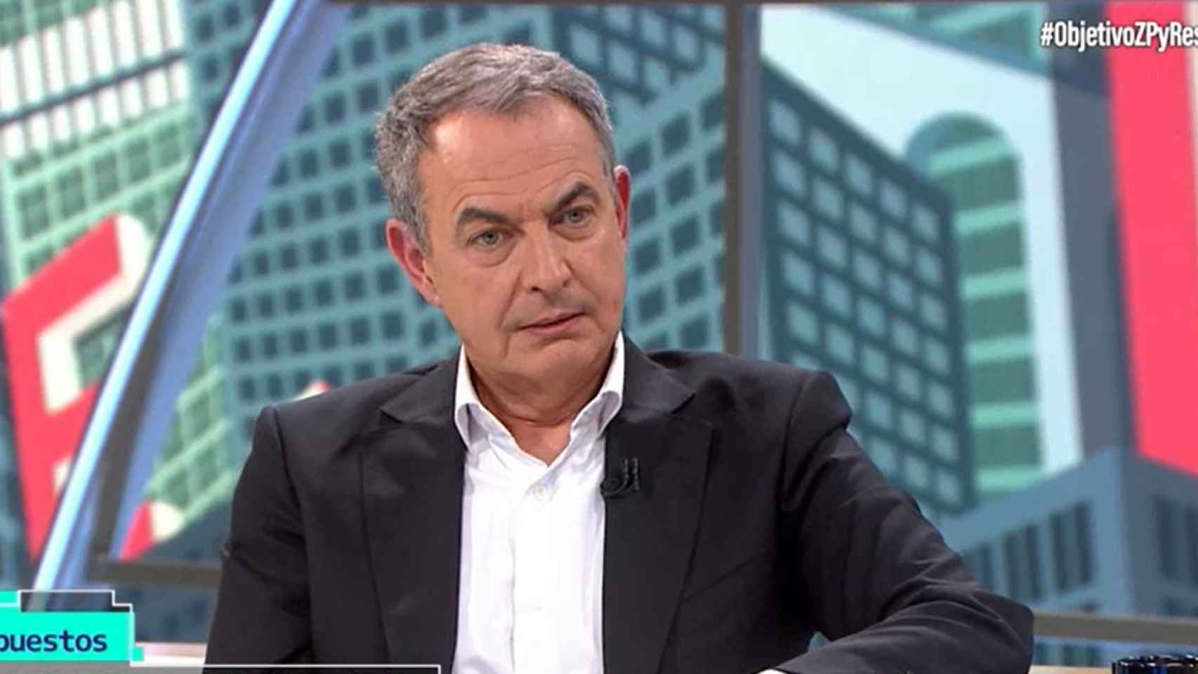 El expresidente del Gobierno José Luis Rodríguez Zapatero en una entrevista en La Sexta este miércoles.