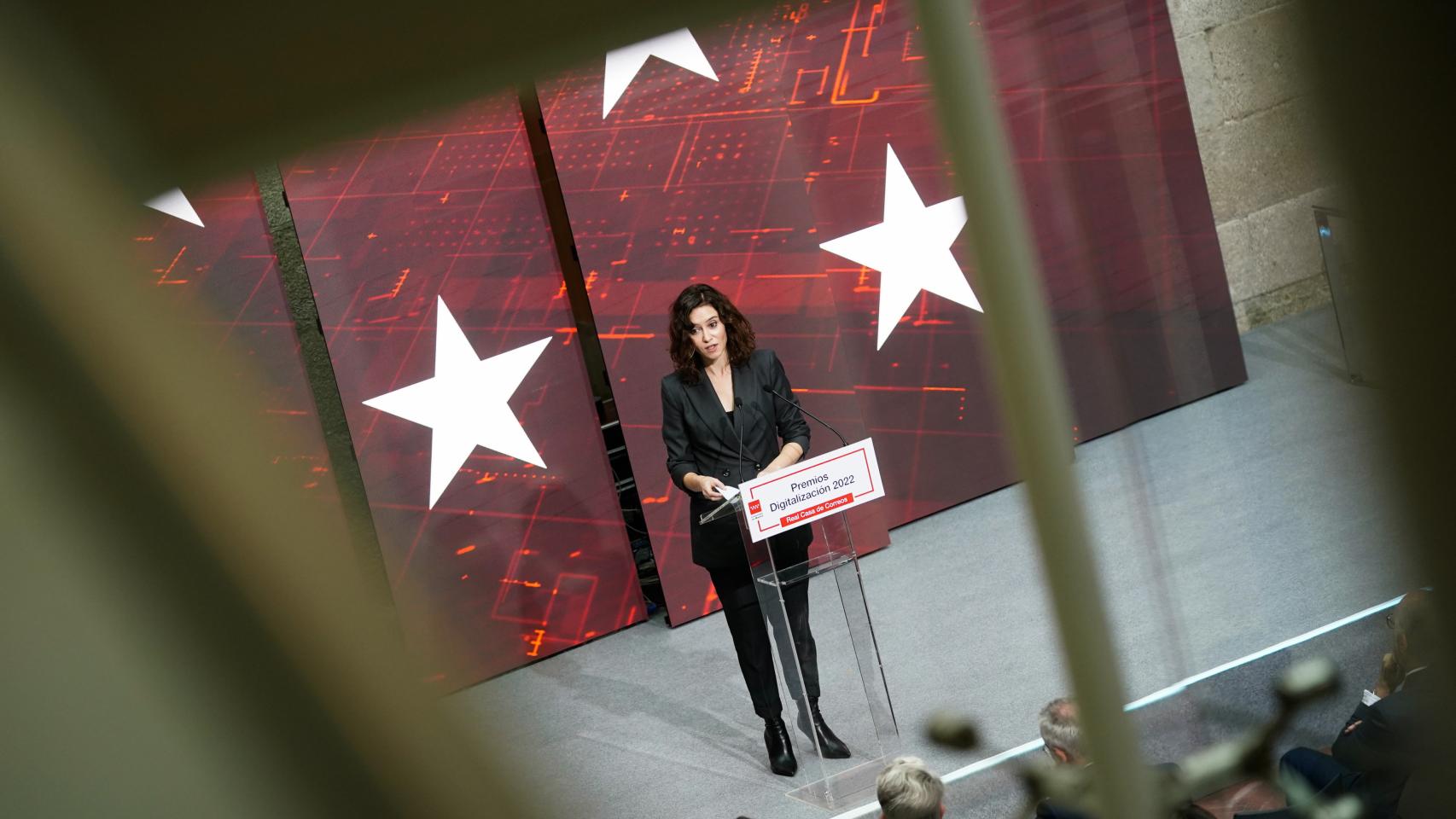 Isabel Díaz Ayuso, durante la gala de entrega de premios de digitalización de la Comunidad de Madrid.