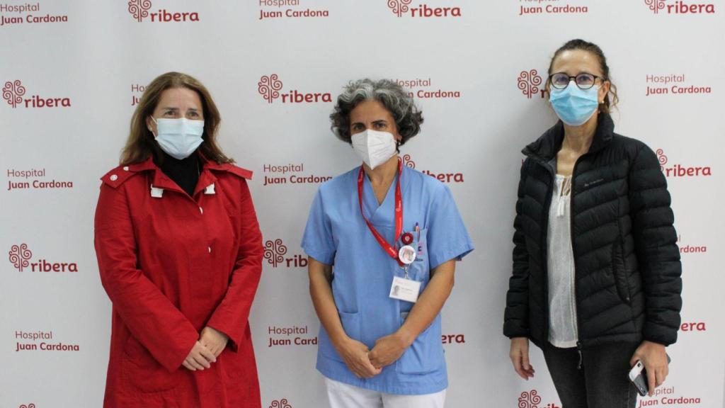 María Aneiros, Magdalena Castro y Teresa Galo