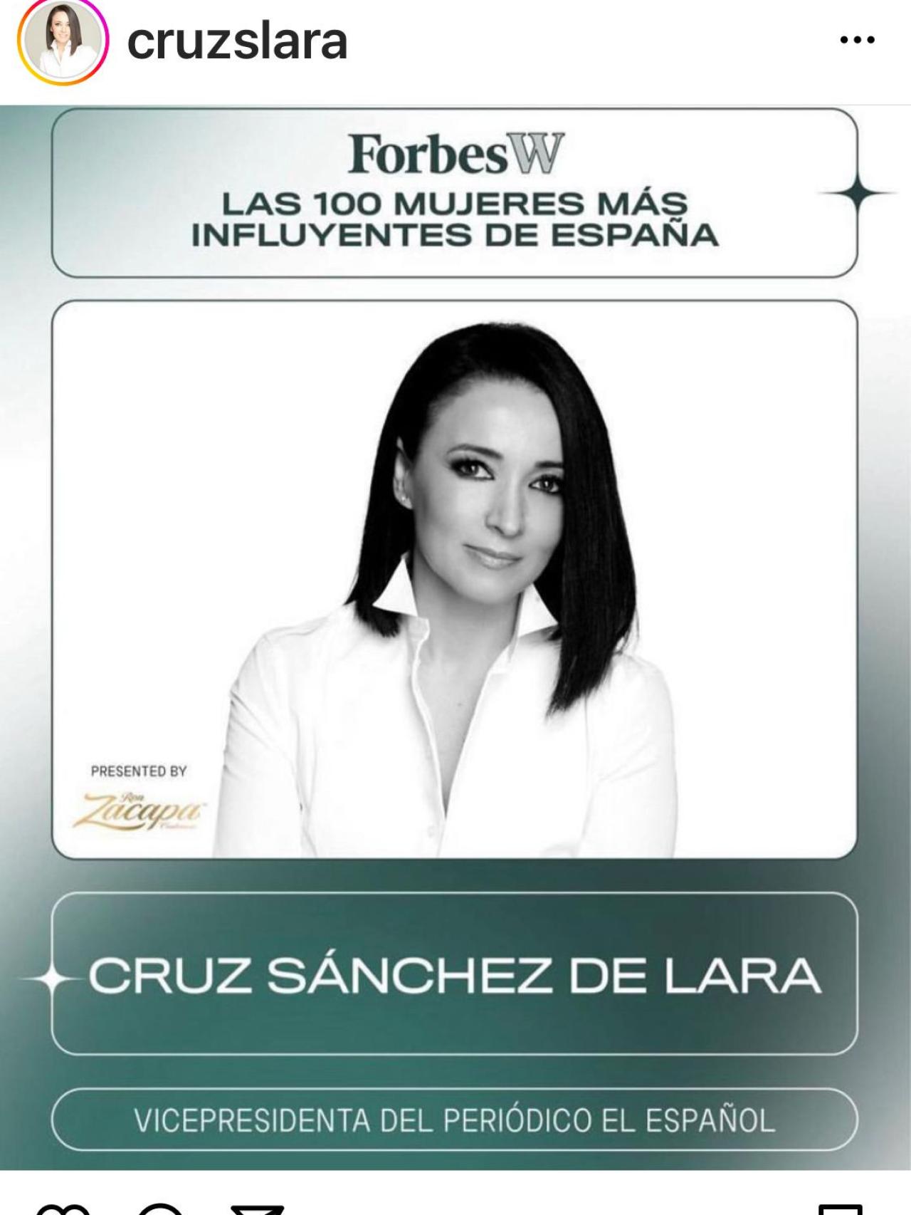 Cruz Sánchez de Lara, Top 100