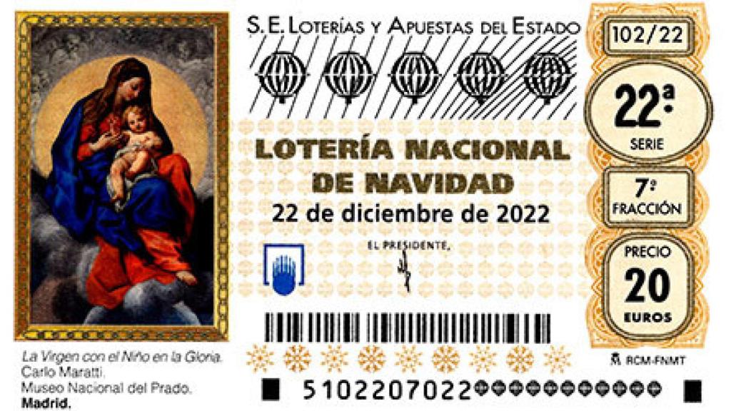 Imagen de los décimos de la Lotería de Navidad 2022.