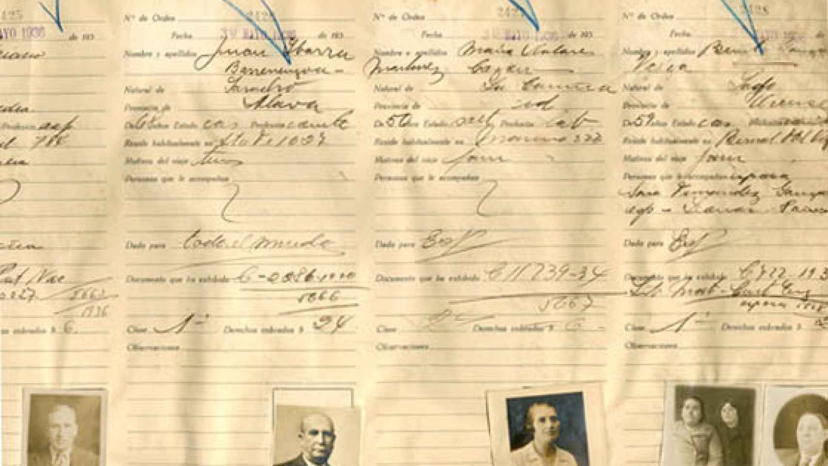 Documentación de españoles emigrados a Buenos Aires en la década de los 50.