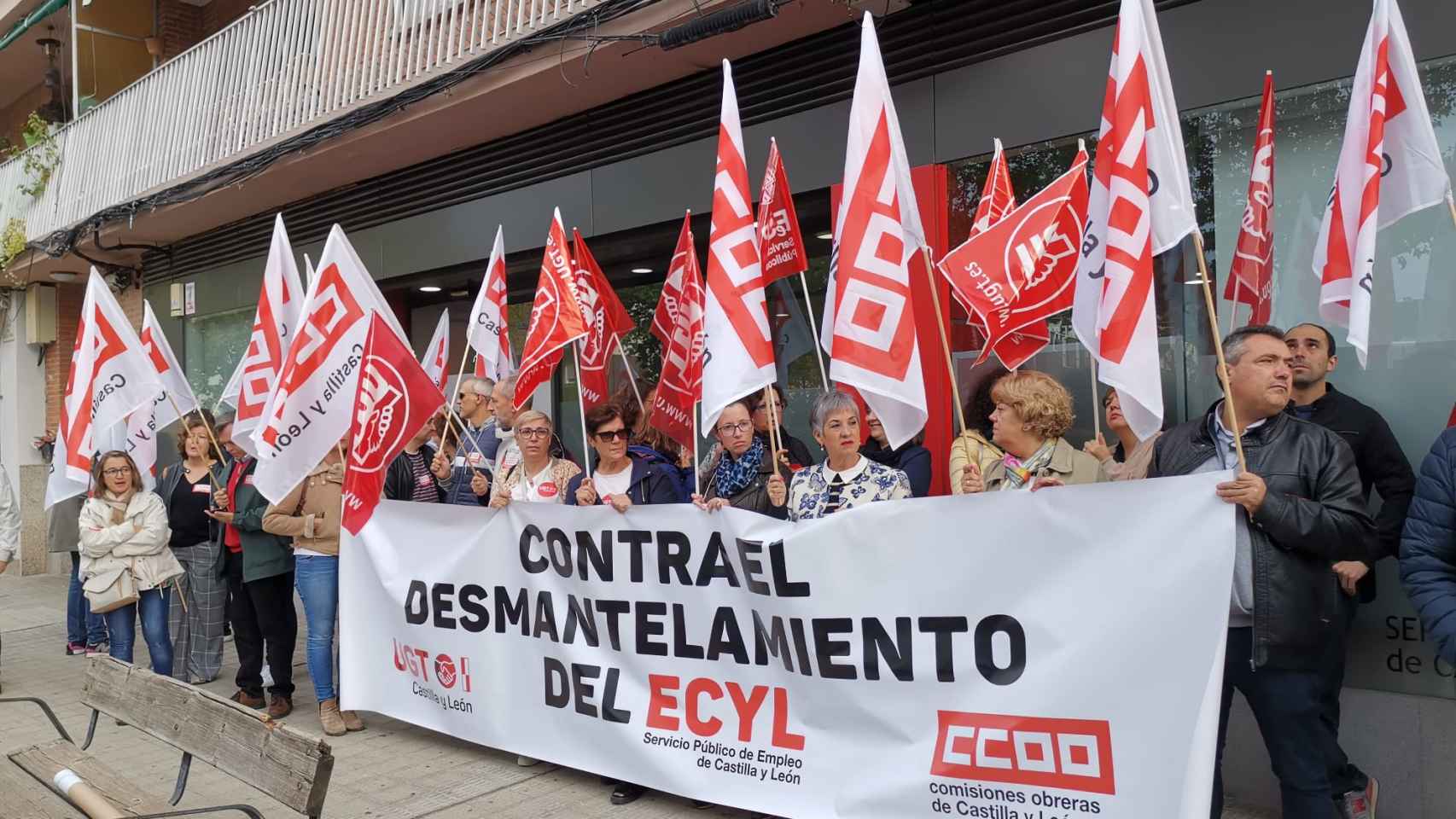 Manifestación de CCOO y UGT Zamora por el desmantelamiento del Ecyl