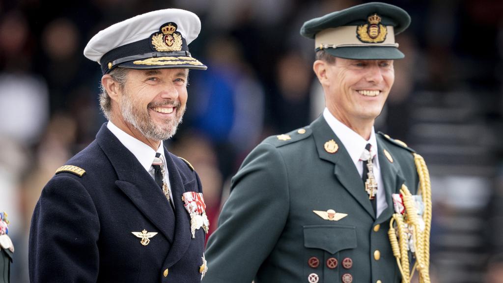 Federico y Joaquín de Dinamarca en las celebraciones por el Jubileo de la reina Margarita.