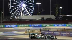Lewis Hamilton en el Gran Premio de Bahréin.