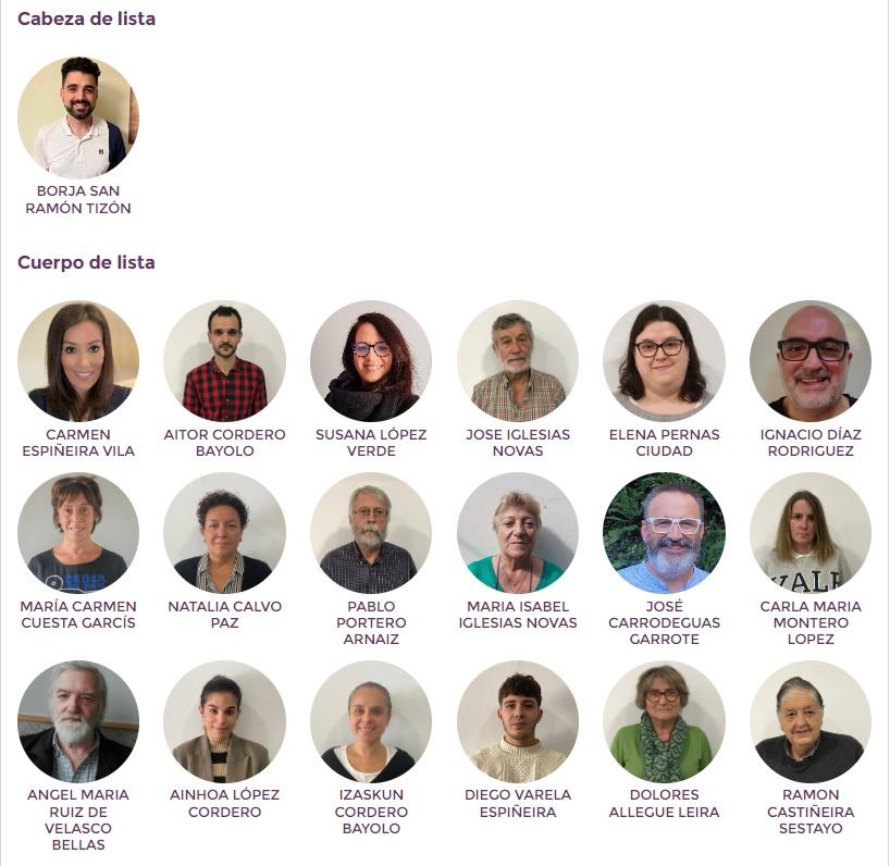 Integrantes de la lista de Podemos Ferrol. Imagen: podemos.info