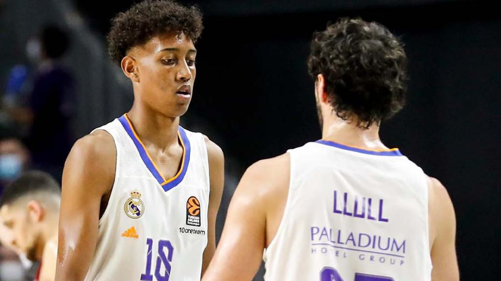 Baba Miller, junto a Sergio Llull en el Real Madrid