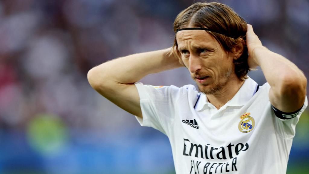 Modric en un instante del partido.