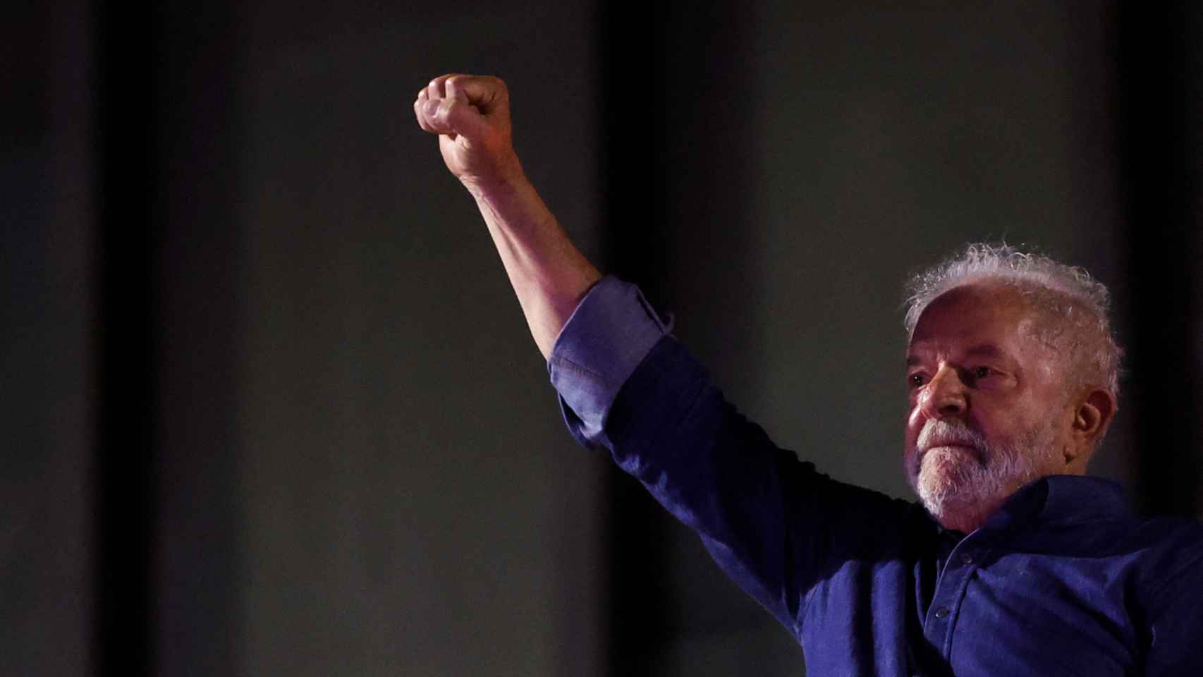 Lula da silva, tras ganar las elecciones.