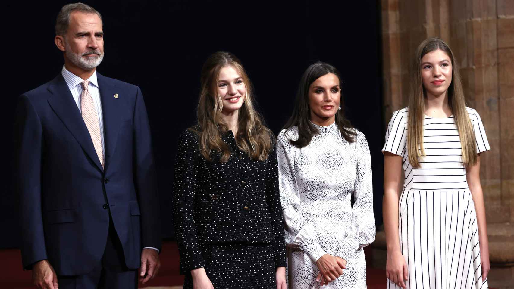 La Familia Real en el concierto previo a los Premios Princesa Asturias.