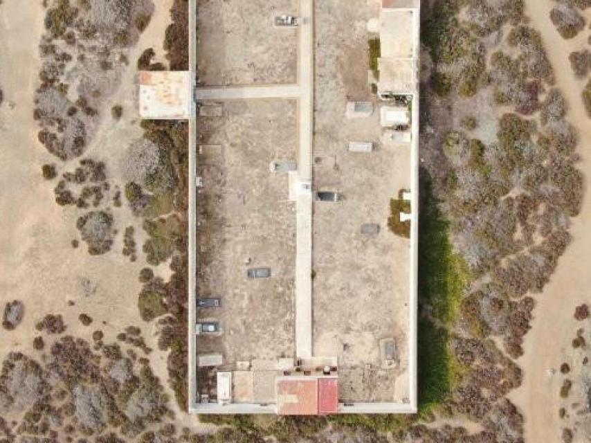 El cementerio, en una imagen aérea.